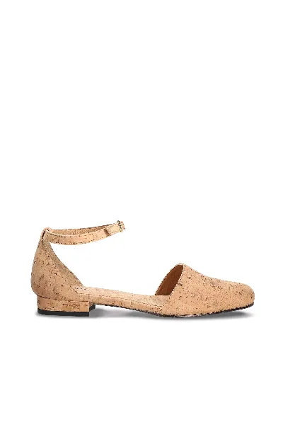 NAE NAE Damen vegan Ballerinas Flora Kork Braun