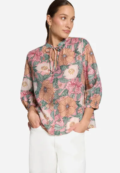 zero Schlupfbluse mit Blumenmuster