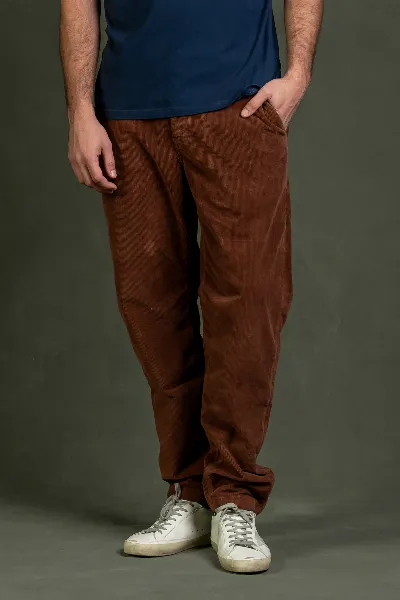 Kuyichi Kuyichi Herren vegan Chino Darren Cord Braun Zum Einpflanzen