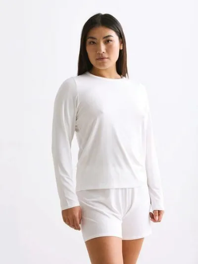 erlich textil erlich textil Light Touch lockeres Langarmshirt im 2er Pack aus weichem Modal, made in Europe