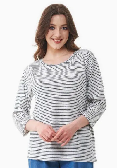 ORGANICATION ORGANICATION 3/4 Arm Shirt aus Bio-Baumwolle und Leinen