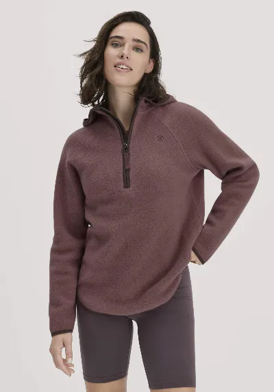 hessnatur hessnatur Loungewear Fleece Hoodie Relaxed ACTIVE LIGHT aus Bio-Baumwolle - braun
