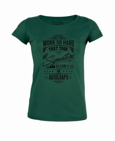 Human Family Human Family T-Shirt - Damen - Amorous Work Hard - dark green