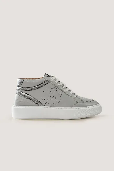 AGAZI AGAZI Damen vegan Sneaker Veganes Ã–ko-Leder Blanka Grau