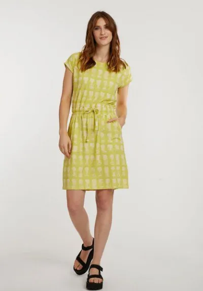 THOKKTHOKK ThokkThokk Damen Kleid mit Tunnelzug TT80 mit Print aus TENCEL Lyocell und Bio-Baumwolle