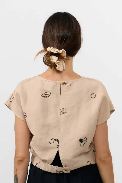 SUITE13LAB SUITE13LAB Damen vegan Top Hebron Stickerei