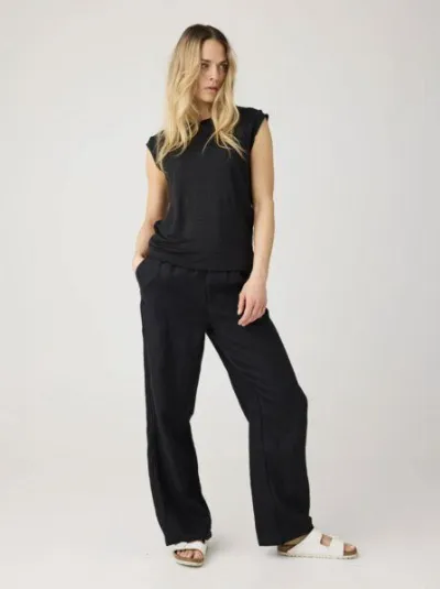 KnowledgeCotton Apparel KnowledgeCotton Apparel Posey Wide Mid-Rise Linen Pants