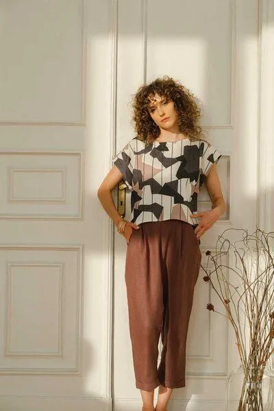 WiDDA berlin WiDDA berlin Leinenhose BOLLE in Mocha Braun
