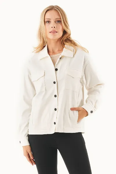 ORGANICATION ORGANICATION Damen vegan Hemdjacke Bio-Baumwollmischung