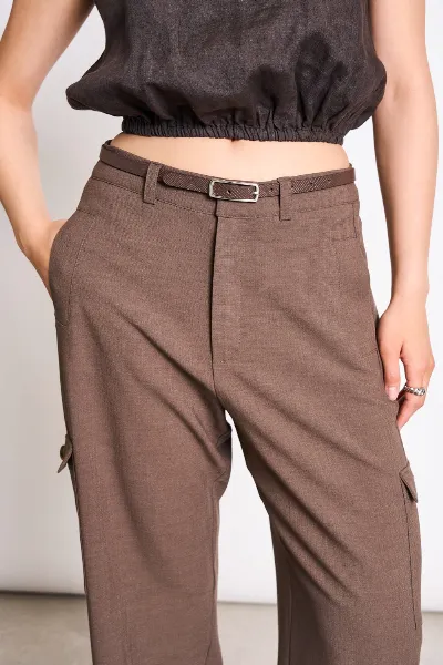 JAN N JUNE JAN 'N JUNE Damen vegan Gürtel Thin Nyby Snake Pattern Braun/Silber