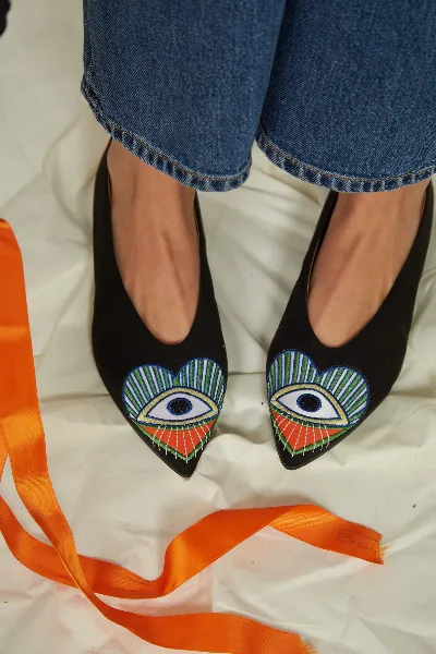 Momoc Momoc Damen vegan Ballerina Auf Einen Blick