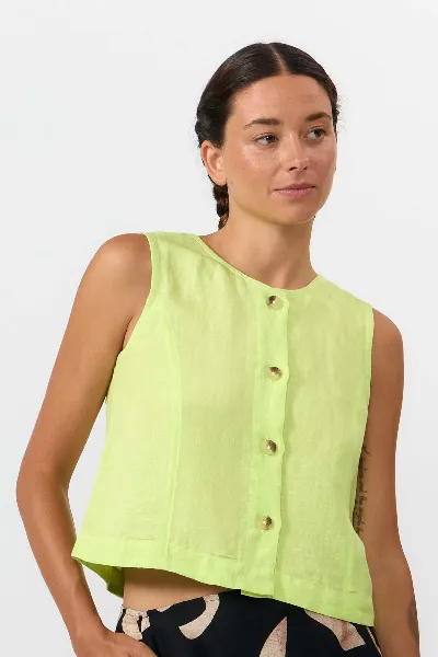 SUITE13LAB SUITE13LAB Damen vegan Top Fuji Apfel Grün