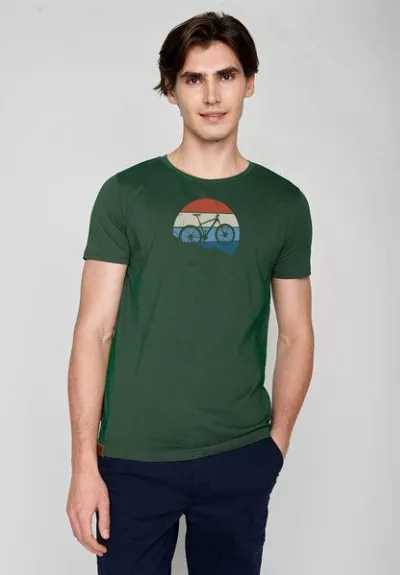 GreenBomb GREENBOMB Bike Winter Guide - Sportliches T-Shirt aus Bio-Baumwolle / hochwertiger Print / GOTS / Fair & Vegan