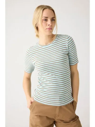 KnowledgeCotton Apparel KnowledgeCotton Apparel T-Shirt - CANNA gestreift