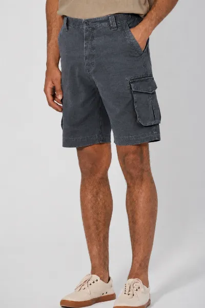 HempAge Hempage Herren vegan Cargo Shorts Graphite