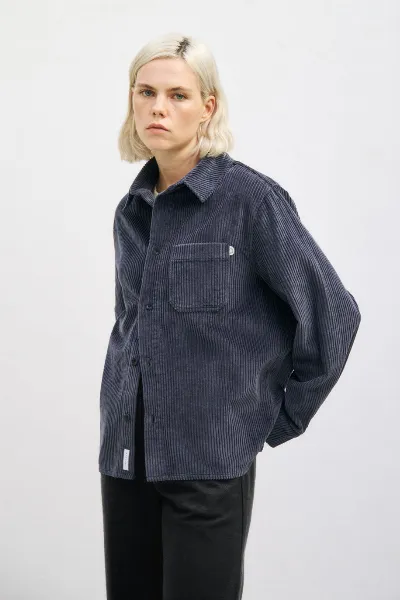 Rotholz Rotholz Damen vegan Hemd Aus Cord Asch