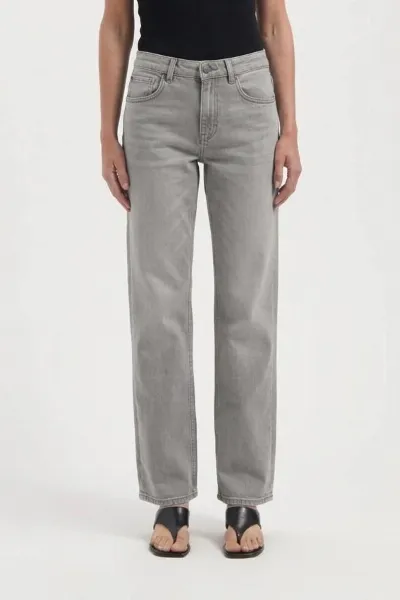 MUD Jeans MUD Jeans Damen vegan Jeans Carry Mid Straight Faded Grey