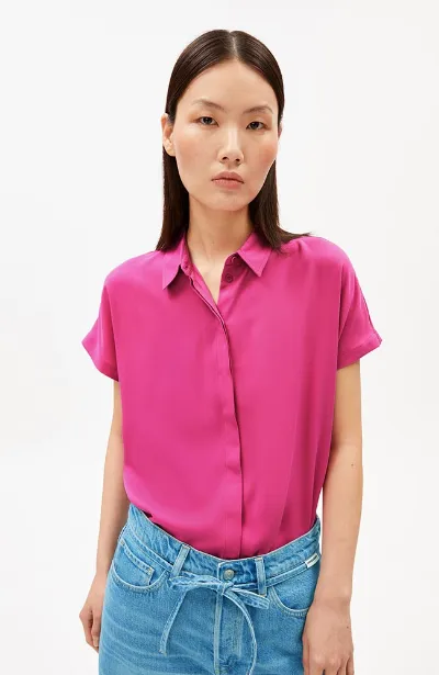 ARMEDANGELS ARMEDANGELS Damen vegan Bluse Larisaana Very Berry