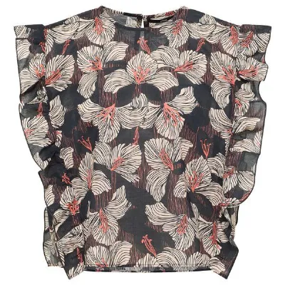 LANIUS LANIUS Kurzarm-Bluse print bloom