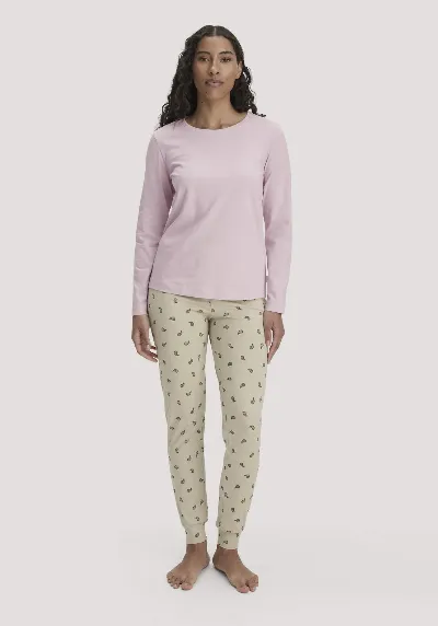 hessnatur hessnatur Damen Pyjama Regular PURE COTTON aus Bio-Baumwolle - rosa