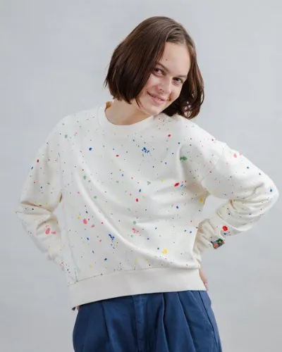 Brava Fabrics Brava Fabrics Splash Paint Sweater