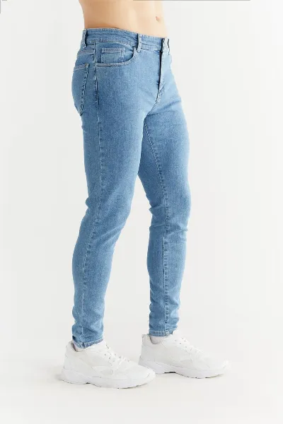 Evermind Evermind Herren vegan Jeans Skinny Fit Day Himmelblau