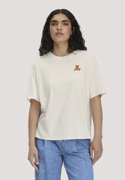 hessnatur hessnatur Damen T-Shirt DIE MAUS Oversize aus Bio-Baumwolle mit recycelter Baumwolle - weiß