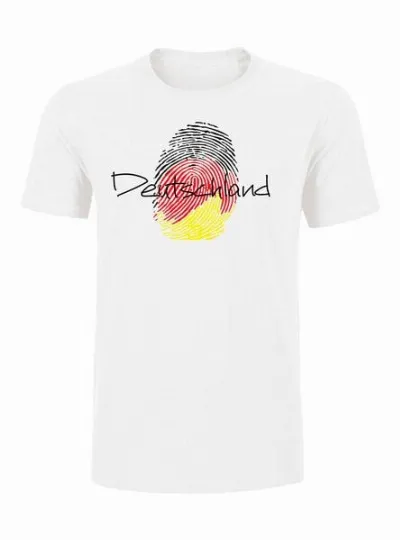 Human Family Human Family Herren Fan T-Shirt WM - Germany in weiß aus 100% Bio-Baumwolle