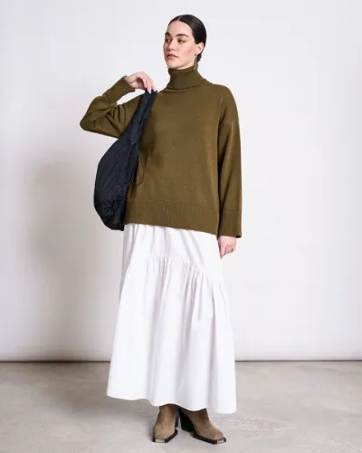 JAN N JUNE JAN N JUNE Baumwoll Rollkragenpullover MUA GOTS