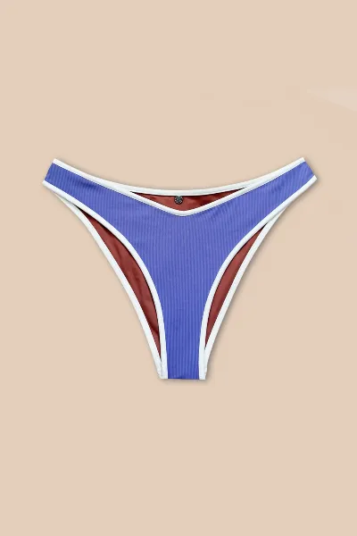 Woodlike Woodlike Damen vegan Bikini Bottom Reversible Contour Cheeky Rose Brown / Lilac