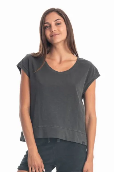 RAVENS VIEW IBIZA RAVENS VIEW IBIZA Damen vegan Top Efeu Anthrazit