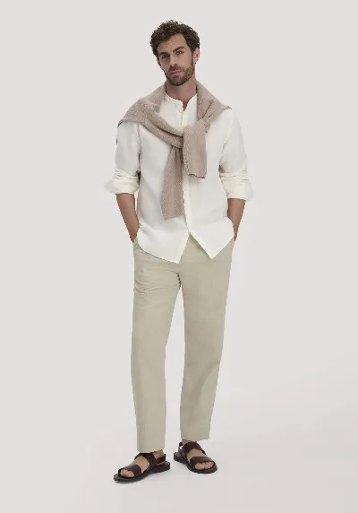 hessnatur hessnatur Herren Hose RON Relaxed aus Bio-Baumwolle mit Leinen