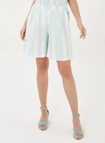 ORGANICATION ORGANICATION Lockere Shorts aus Leinen-Mix mit Streifen