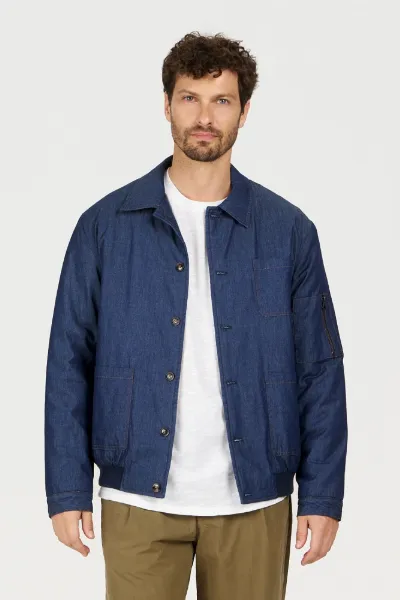 KOMODO KOMODO Herren vegan Jacke Nile Mid Wash Blau