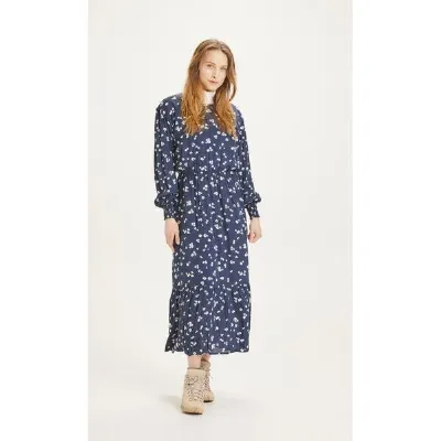 KnowledgeCotton Apparel KnowledgeCotton Apparel Maxikleid Fleur mit Blumenmuster aus Lenzing EcoVero
