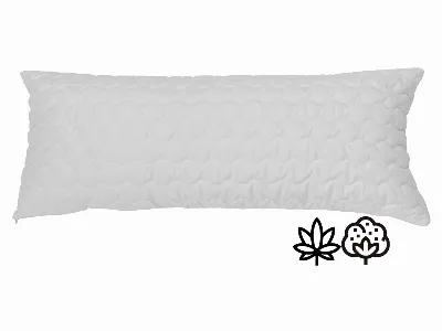  Kopfkissen mit Wellennaht 40 x 80 cm, mit Baumwoll-Hanffüllung 650g