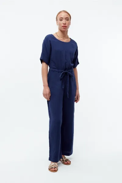 Givn Givn Damen vegan Jumpsuit Musselin Kayla Nightshade Blau