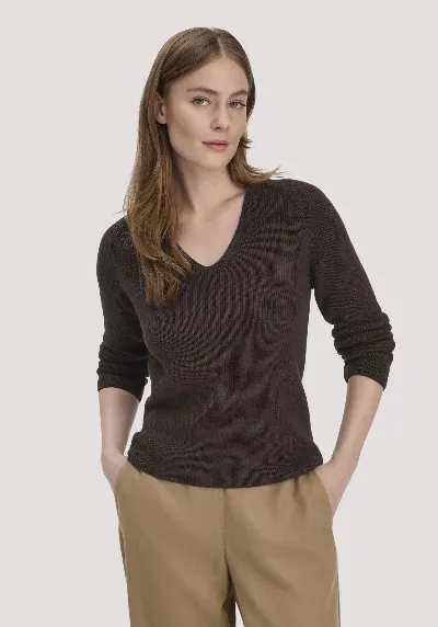 hessnatur hessnatur Damen Strick Pullover Regular aus Bio-Baumwolle - braun