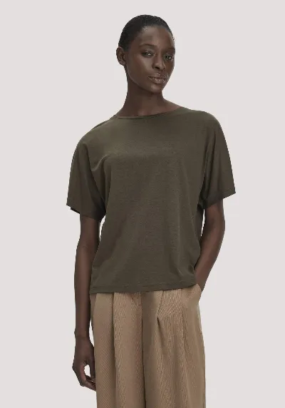 hessnatur hessnatur Damen T-Shirt Oversize aus TENCEL™ Lyocell und Bio-Baumwolle - grün