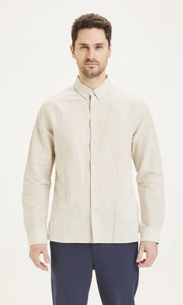 KnowledgeCotton Apparel KnowledgeCotton Apparel Leinenhemd - Custom fit linen shirt