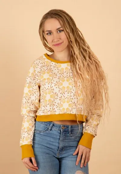 Die rote Zora Die rote Zora Cropped Sweater Starlight
