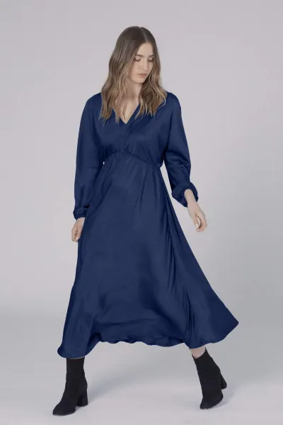 Neu Nomads Neu Nomads Damen vegan Kleid Helena Mitternachtsblau