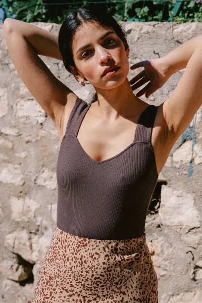 Avani Avani Damen vegan Bodysuit Alysse Brown