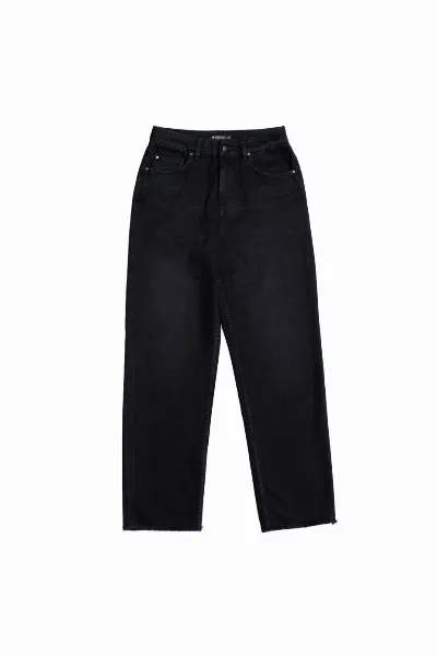 Lovjoi LOVJOI Damen vegan Gerade Jeans Medlar Overdyed