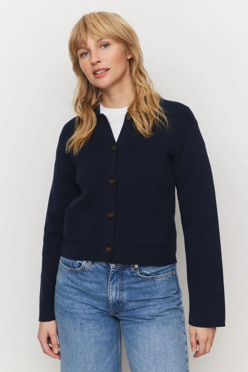 recolution Recolution Damen vegan Overshirt Celosia In Dunkelblau