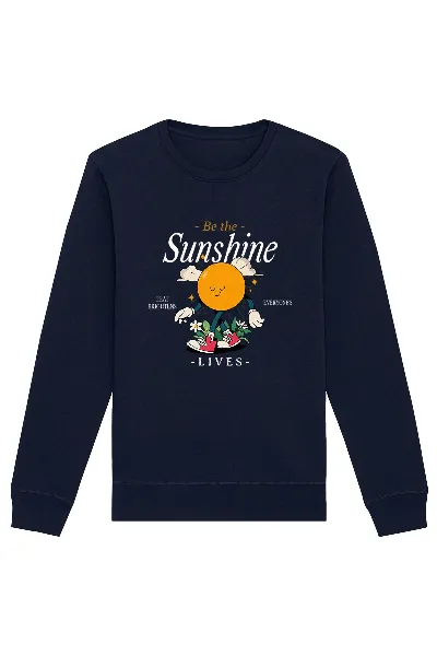 Oat Milk Club Oat Milk Club Damen vegan Sweatshirt Be The Sunshine Marineblau