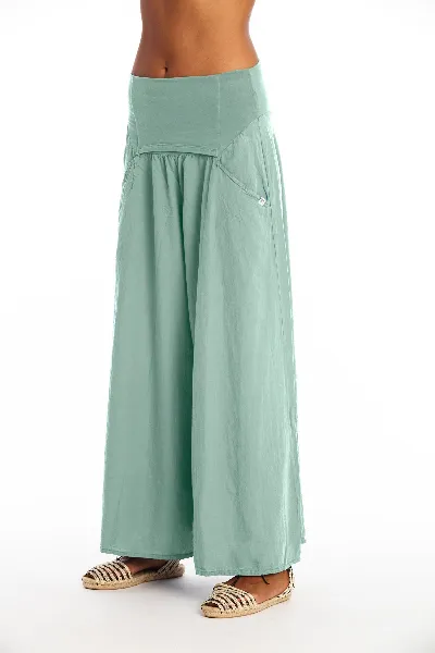 RAVENS VIEW IBIZA RAVENS VIEW IBIZA Damen vegan Hose Easy Skirt Cameo Grün