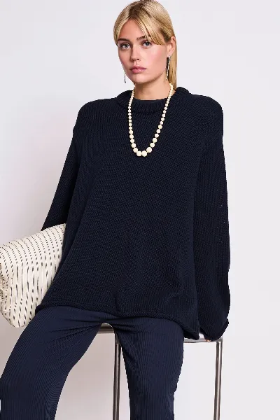 JAN N JUNE JAN 'N JUNE Damen vegan Pullover Sona Nightfall Blau