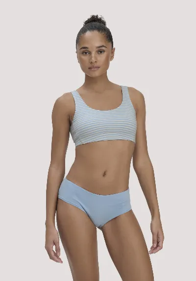 hessnatur hessnatur Damen Panty Regular Cut im 3er-Pack COTTON FEEL aus Bio-Baumwolle - blau