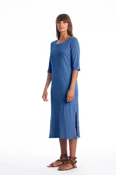 RAVENS VIEW IBIZA RAVENS VIEW IBIZA Damen vegan Kleid Maxi Mia Indigoblau